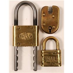 Locks / U.S.Mail / 3 Items.  (102092)