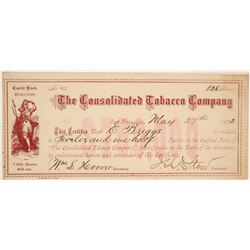 Consolidated Tobacco Company Stock  (103546)