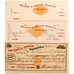 Hickox & Spear Rare RN Checks  (82437)