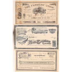 Three California Land Company Stocks  (103542)