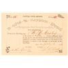 Image 1 : Aspen & Glenwood Springs Telegraph & Telephone Co. Stock Certificate  (91575)