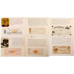 Nice Virginia City, NV Check Collection  (82556)