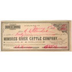 "Mimbres River Cattle" Company Stock  (90556)
