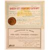 Image 1 : Two Washington Printing Company Stock Certificates  (100974)
