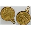 Image 1 : $2 1/2 Indian Head Gold Piece in Bezel  (103093)