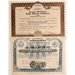 Two certificates of Alaskan stock  (82359)