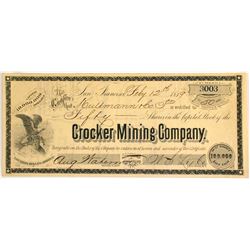 Crocker Mining Company Stock  (81645)