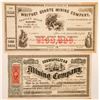 Image 1 : Two Plumas County Mining Stock Certificates  (101485)