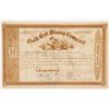 Image 1 : Gold Belt Mining Company Gold Rush Era Stock Certificate  (56952)