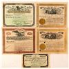 Image 1 : Five Different Cripple Creek Mining Stock Certificates  (91850)