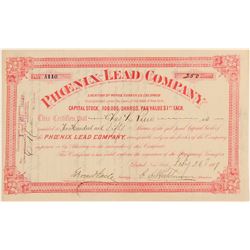 Phoenix Lead Company Stock Certificate  (91828)