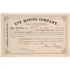 Image 1 : Stock Certificate NUMBER 1, Ute Mining Company  (104720)