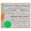 Image 1 : Clear Creek Tunnel Co. of Colorado Stock Certificate  (91615)