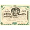 Image 1 : Breece Mining Company of Leadville Stock Certificate  (91815)