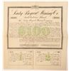 Image 1 : Lady Bryan Mining Company Bond Printed by G.T. Brown  (91548)