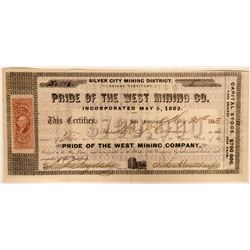 Pride of the West Mining Company Stock  (91927)