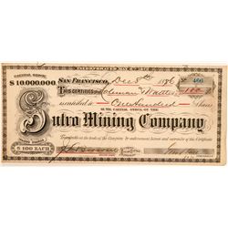 Sutro Mining Company Stock Certificate  (100918)