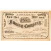 Image 1 : Consolidated Schiller Mill & Mining Co. Stock Certificate (Belleville, NV)  (100965)