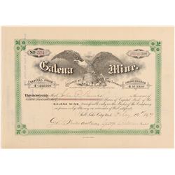 Galena Mine Stock Certificate  (100801)