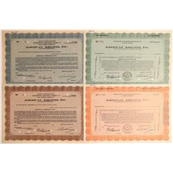 American Airlines Specimen Stock Set  (101479)