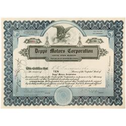 Deppe Motors Corporation Stock (#3)  (91998)