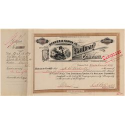Denver & Santa Fe Railway Co. Stock  (104832)