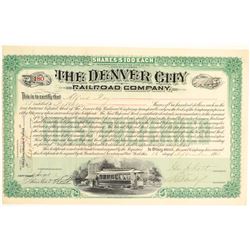 Denver City Railroad Co. Green Stock  (104851)