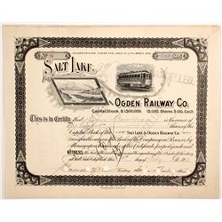 Salt Lake and Ogden Railway Co stock  (82703)