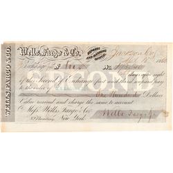 Rare Wells Fargo Second of Exchange  (102271)