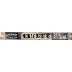 Wells Fargo Enameled Sign   (91198)