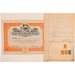 Boston Red Sox Stock Certificates, 1916  (101434)