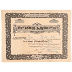 Enid Base Ball Association stock  (101422)