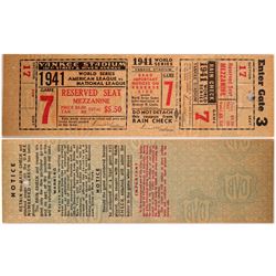 1941 Full World Series Ticket  (104090)