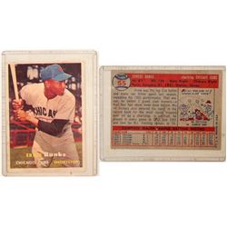 1957 TOPPS Ernie Banks Card  (104075)