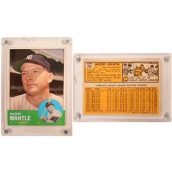 1963 TOPPS Mickey Mantle Card  (104084)