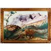Image 1 : Purple Mountain Majestyand Grizzly Bear Painting  (76043)