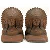 Image 1 : Vintage Metal Indian Chief Bookends  (102392)