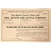 Image 1 : Grant County Pipe Line, Real Estate and Cattle Company  (90532)