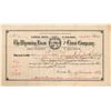 Image 1 : Wyoming Loan & Trust Co. Stock Certificate--Number 2  (100979)