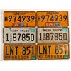 Image 1 : Western States License Plates (6)  (91312)