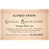 Image 1 : Alfred Dixon, Wells Fargo Office and Gold Dust Dealer Business Card  (59733)