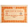 Image 1 : Mines D'or De Stanija Bond Certificate (French company of the Stanija Gold Mines)  (81819)