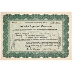 Nevada Chemical Company stock  (81865)