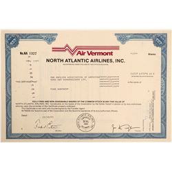 Air Vermont Stock Certificate  (103414)