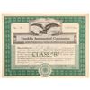Image 1 : Franklin Aeronautical Corporation Stock Certificate  (102634)