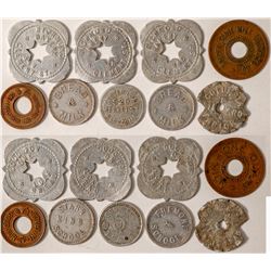 Nine Misc. Listed California Tokens  (102828)