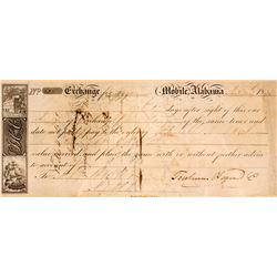 1835 Mobile Alabama First of Exchange  (56059)