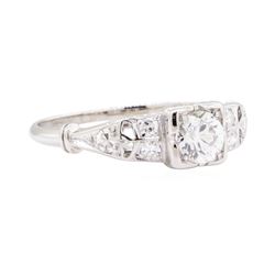 0.65 ctw Diamond Lady's Vintage Wedding Ring - Platinum