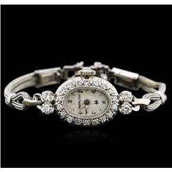 Hamilton 14KT White Gold Diamond Vintage Ladies Watch