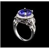 Image 4 : 14KT White Gold 6.59 ctw Tanzanite and Diamond Ring